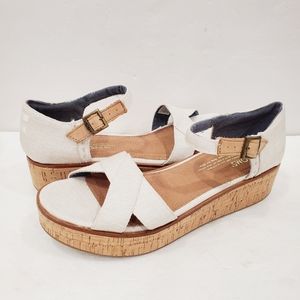 NEW TOMS Harper Wedge Sandal